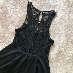Lace back little black dress